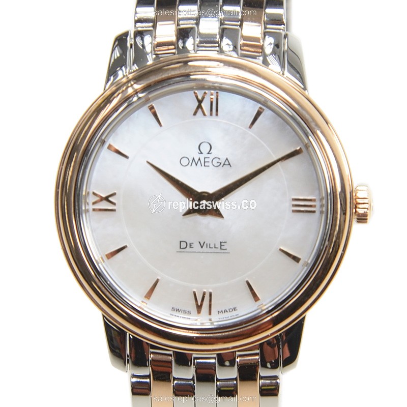 Omega 424.20.27.60.05.002 DE VILLE Quartz 18kt Rose Gold & Steel