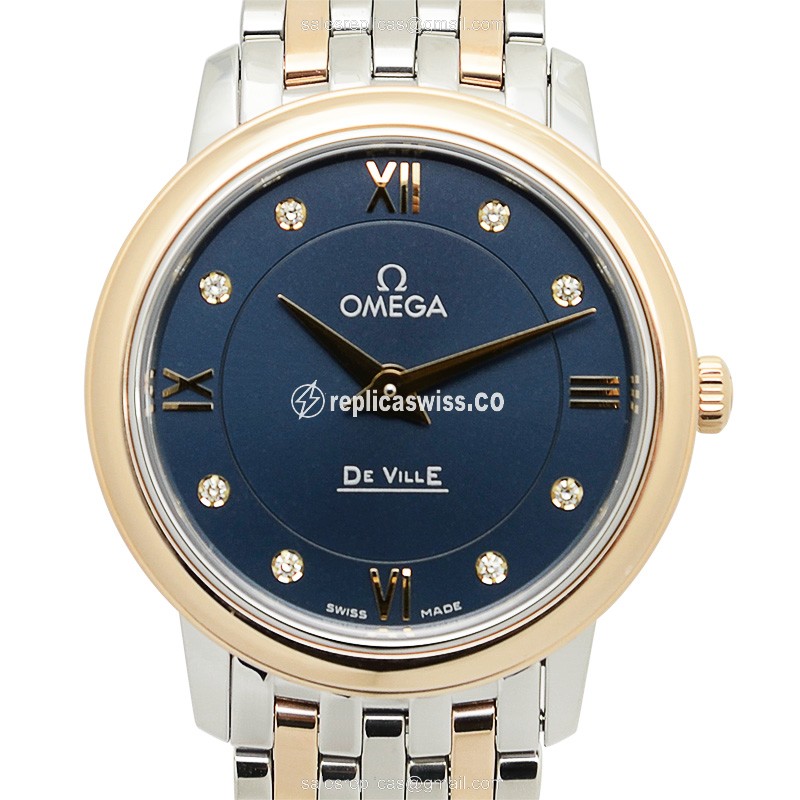 Omega 424.20.27.60.53.001 LES CLASSIQUES Quartz 18kt Rose Gold & Steel