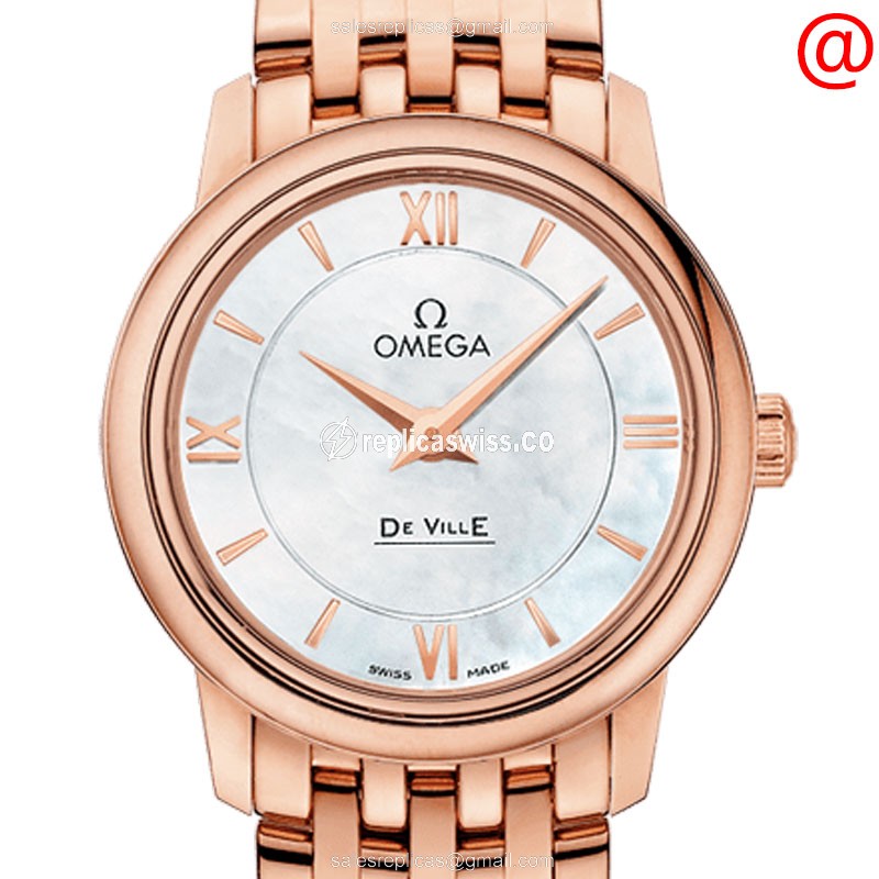 Omega 424.50.27.60.05.002 DE VILLE Quartz 18kt Rose Gold