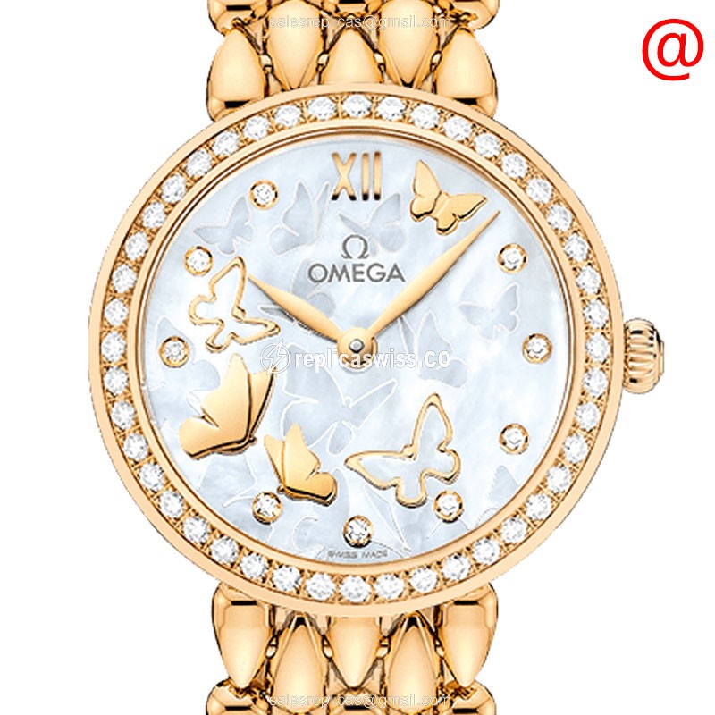Omega 424.55.27.60.55.005 DE VILLE Quartz 18kt Gold & Diamond