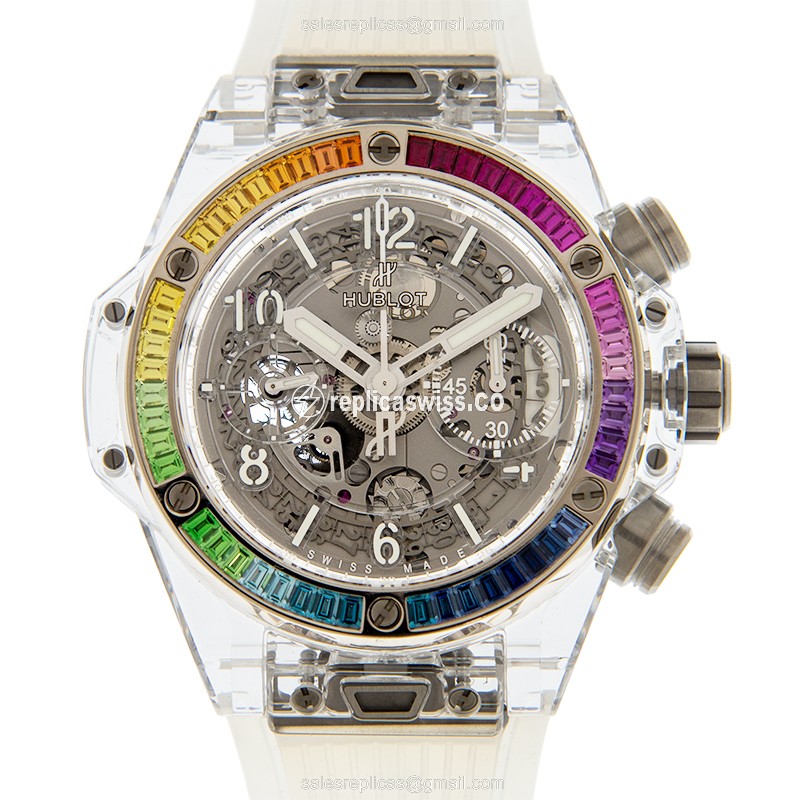 Hublot 441.JX.4802.RT.4099 BIG BANG Automatic 18kt White Gold & Sapphire