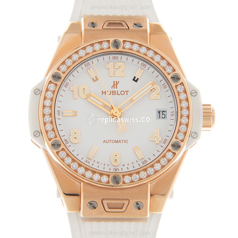 Hublot 465.OE.2080.RW.1204 BIG BANG Automatic 18kt Rose Gold & Diamonds