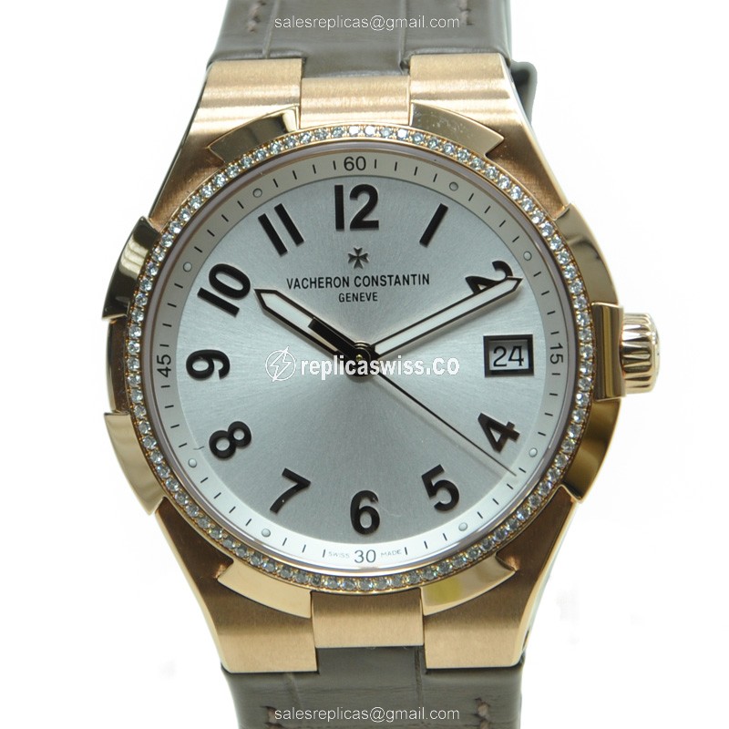 Vacheron Constantin 47560/000R-9672 OVERSEAS Automatic 18kt Rose Gold & Diamonds