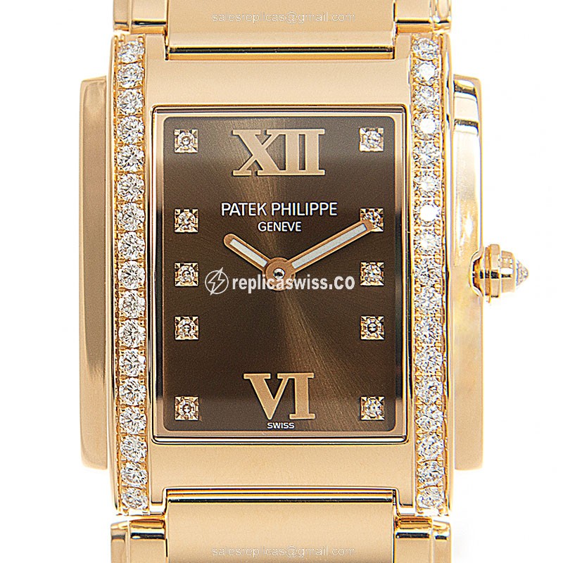 Patek Philippe 4910/11R-010 TWENTY-4 Quartz 18kt Rose Gold & Diamonds