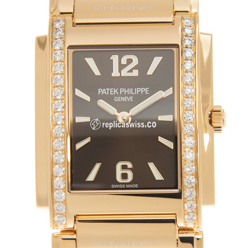 Patek Philippe 4910/1201R-001 TWENTY-4 Quartz 18kt Rose Gold & Diamonds
