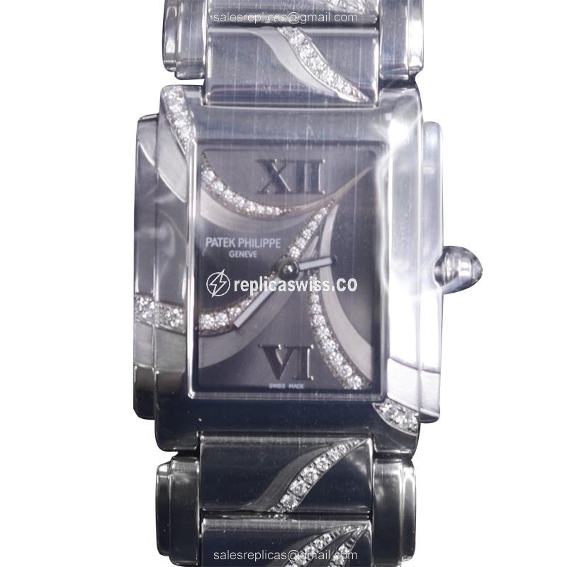 Patek Philippe 4910/53G-001 TWENTY-4 Quartz 18kt White Gold & Diamond