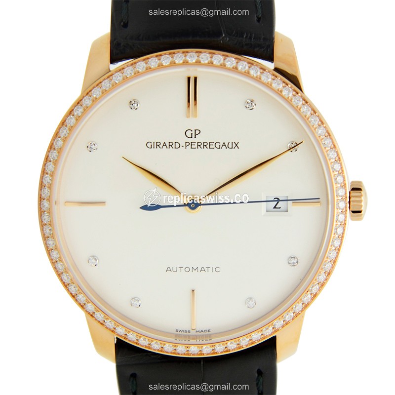 Girard Perregaux 49525D52A1A1BK6A GIRARD-PERREGAUX 1966 Automatic 18kt Rose Gold & Diamonds