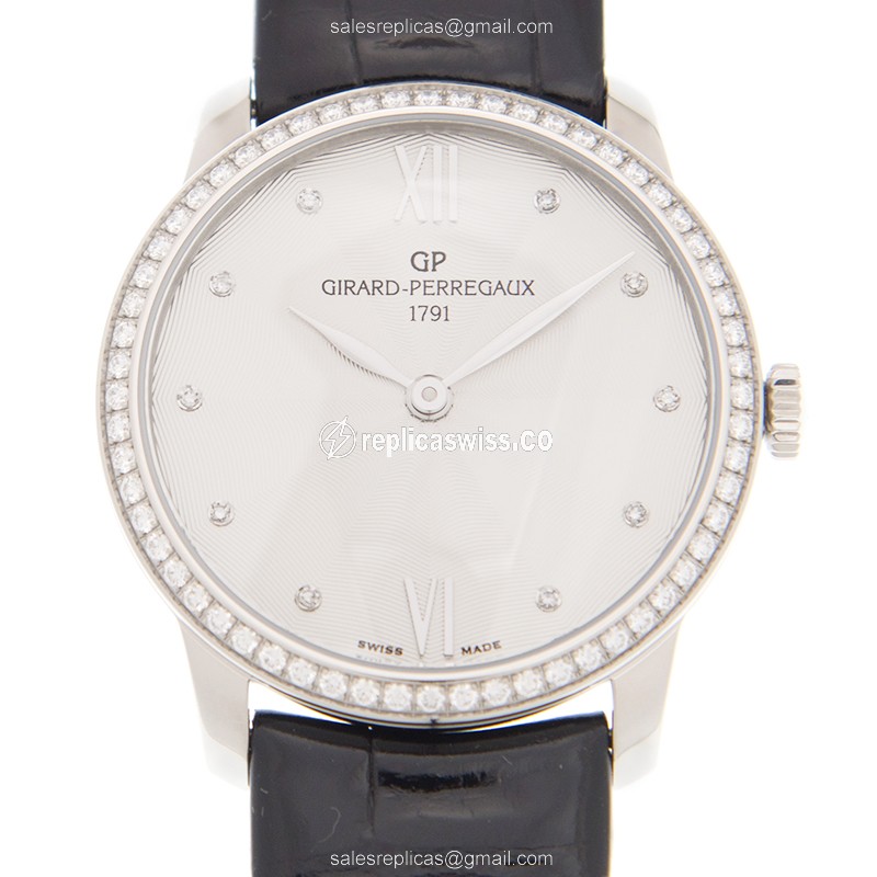 Girard Perregaux 49528D11A172-CB6A 1966 Automatic Stainless Steel & Diamonds