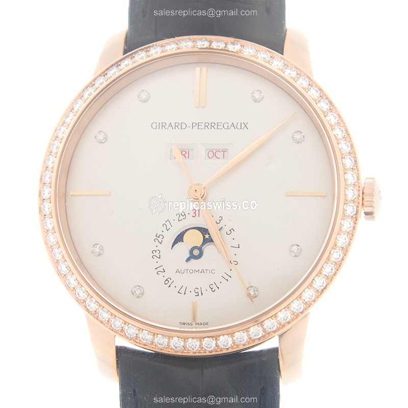 Girard Perregaux 49535D52A1A1-BK6A GIRARD-PERREGAUX 1966 Automatic 18kt Rose Gold & Diamonds