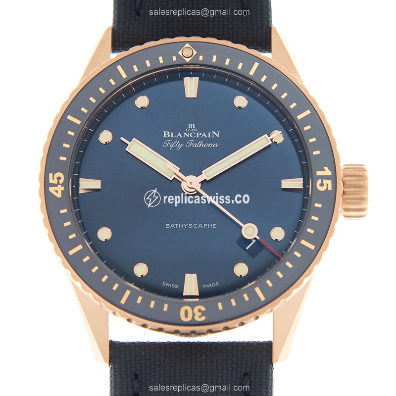Blancpain 5000-36S40-O52A FIFTY FATHOMS Automatic 18kt Rose Gold