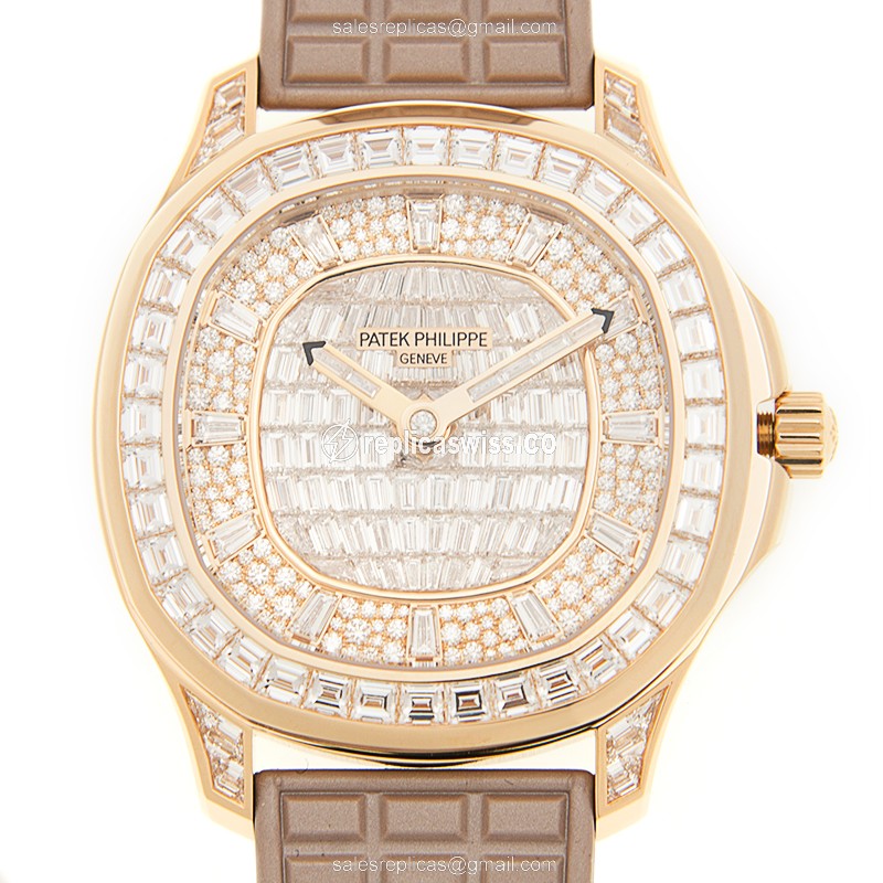 Patek Philippe 5062/450R-001 AQUANAUT Automatic 18kt Rose Gold & Diamonds