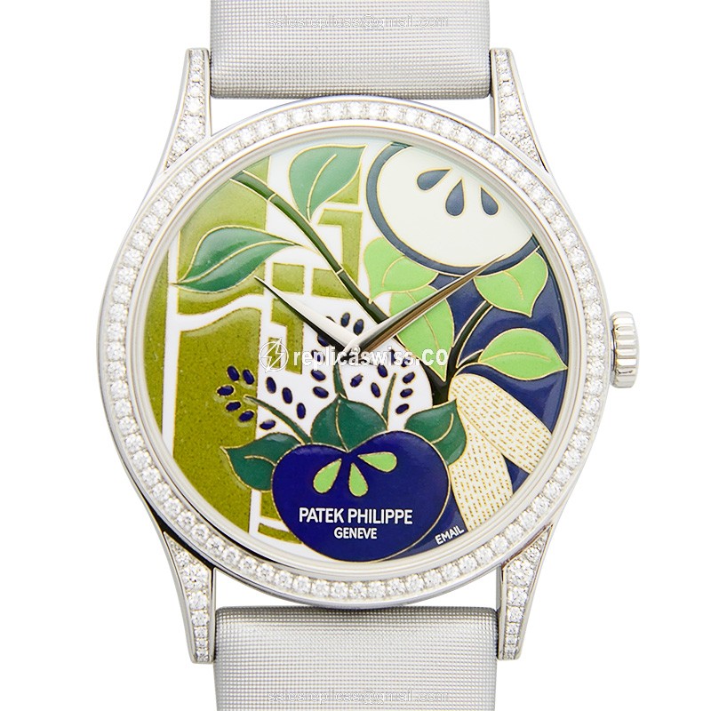 Patek Philippe 5077/100P-021 CALATRAVA Automatic 950 Platinum & Diamonds