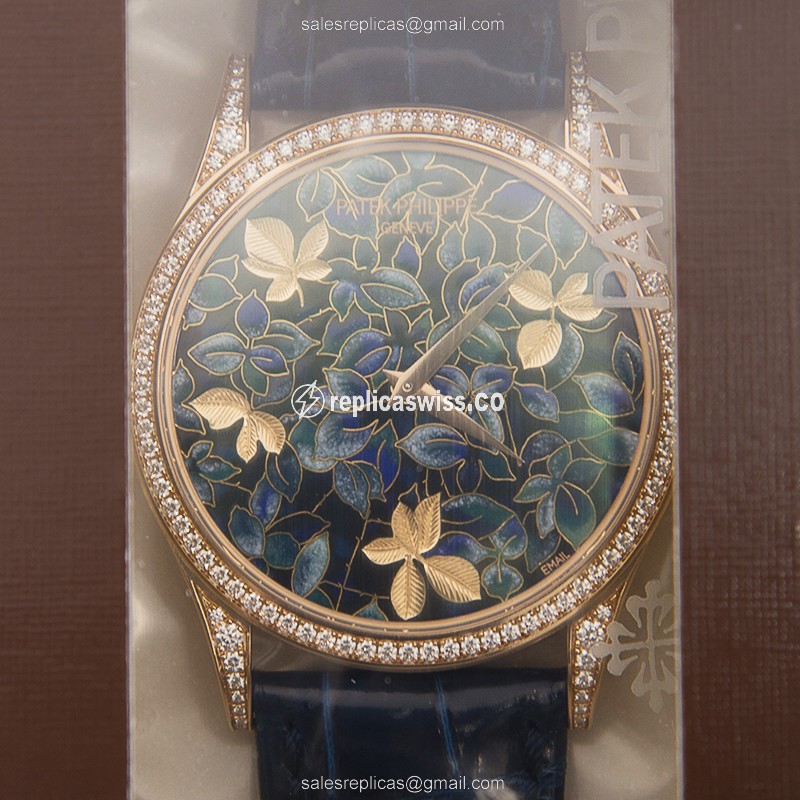 Patek Philippe 5077/100R-032 CALATRAVA Automatic 18kt Rose Gold & Diamonds