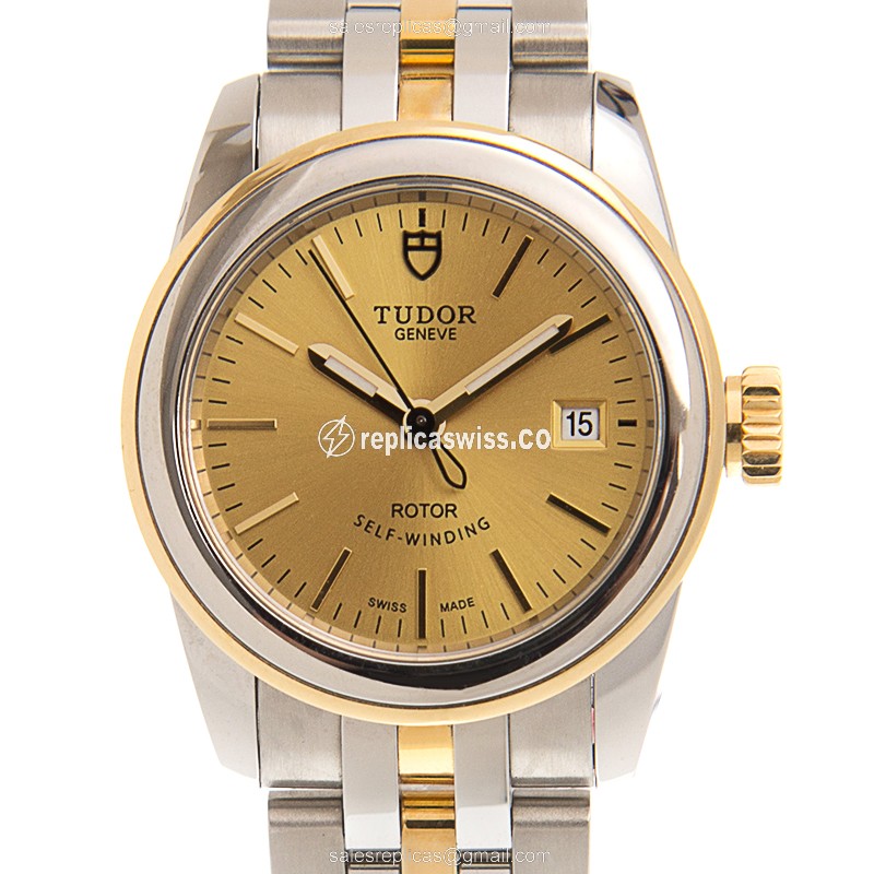 Tudor 51003-68013-CH GLAMOUR DATE Automatic 18kt Gold & Steel