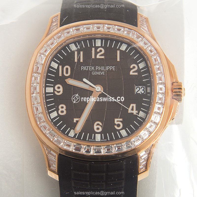 Patek Philippe 5167/300R-010 AQUANAUT Automatic 18kt Rose Gold & Diamonds