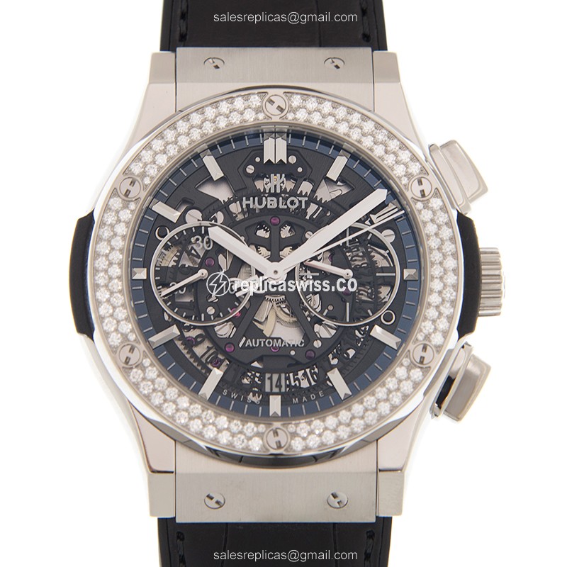 Hublot 525.NX.0170.LR.1104 CLASSIC FUSION Automatic Stainless Steel & Diamonds