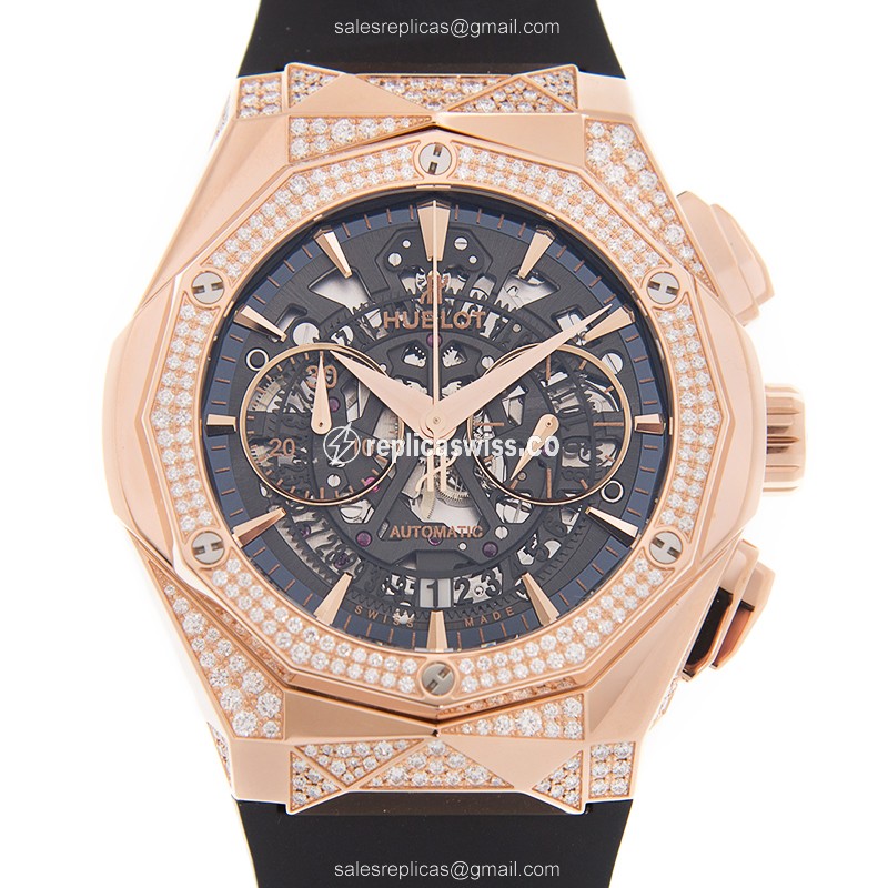 Hublot 525.OX.0180.RX.1804.ORL19 CLASSIC FUSION Automatic 18kt Rose Gold & Diamonds