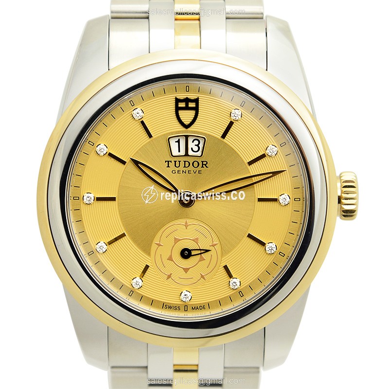 Tudor 57003-68073-10DI-CH GLAMOUR DATE Automatic Gold & Steel
