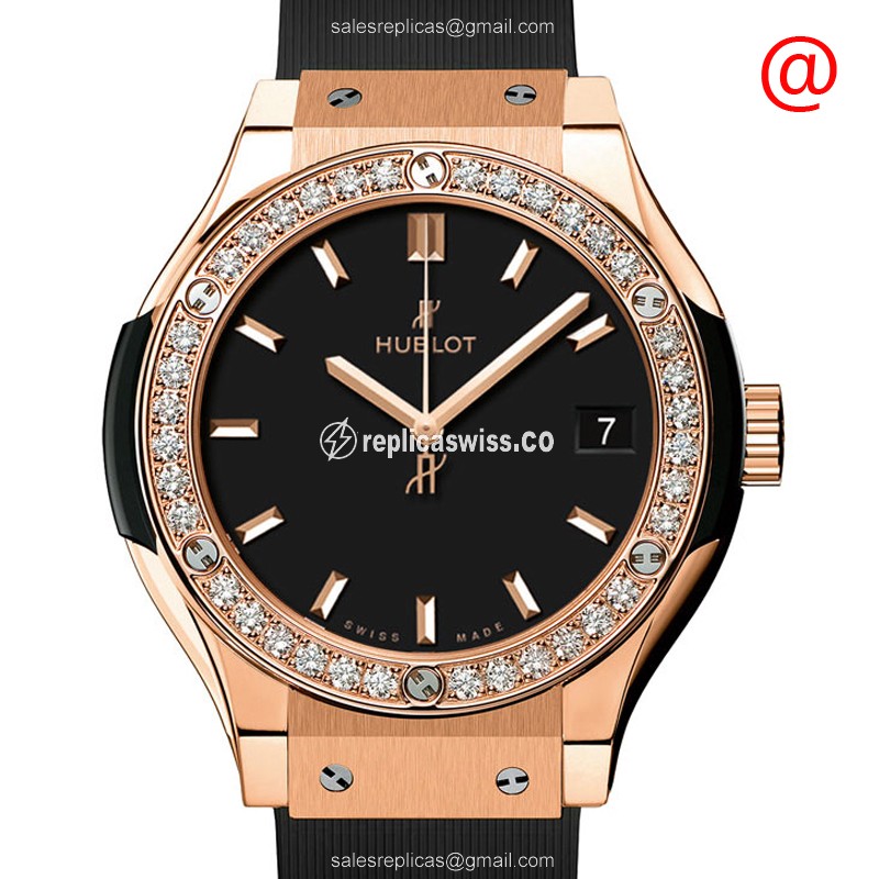 Hublot 581.OX.1181.RX.1104 CLASSIC FUSION Quartz 18kt Rose Gold & Diamonds