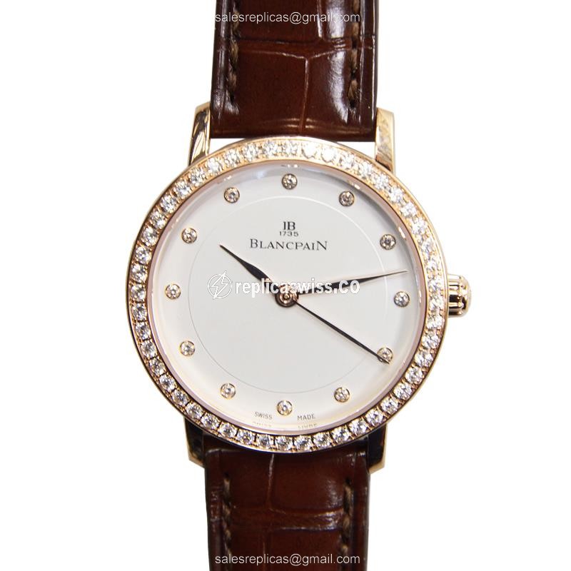 Blancpain 6102-2987-55A VILLERET Automatic 18kt Rose Gold & Diamonds