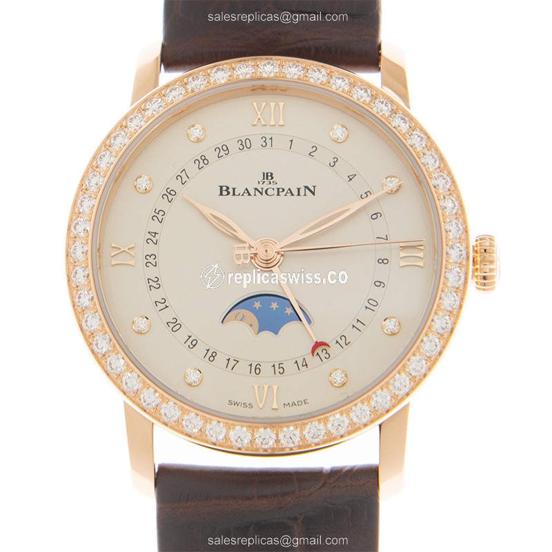 Blancpain 6126-2987-55A VILLERET Automatic 18kt Rose Gold & Diamonds