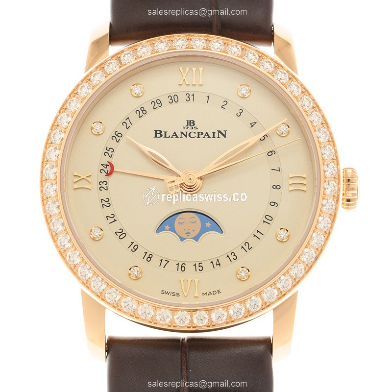 Blancpain 6126-2987-55B VILLERET Automatic 18kt Rose Gold & Diamonds