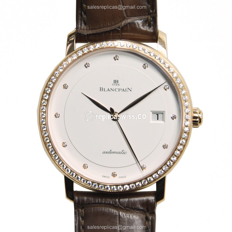 Blancpain 6223-2987-55B VILLERET Automatic 18kt Rose Gold & Diamonds