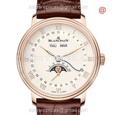 Blancpain 6264-3642-55B VILLERET Automatic 18kt Rose Gold