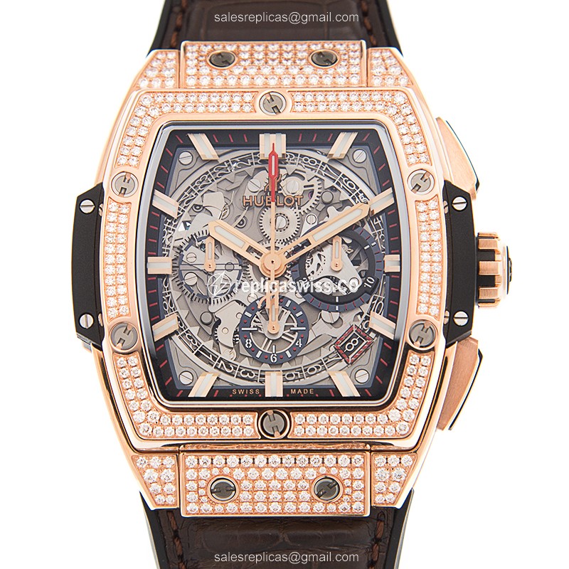 Hublot 641.OX.0183.LR.1704 SPIRIT OF BIG BANG Automatic 18kt Rose Gold & Diamonds