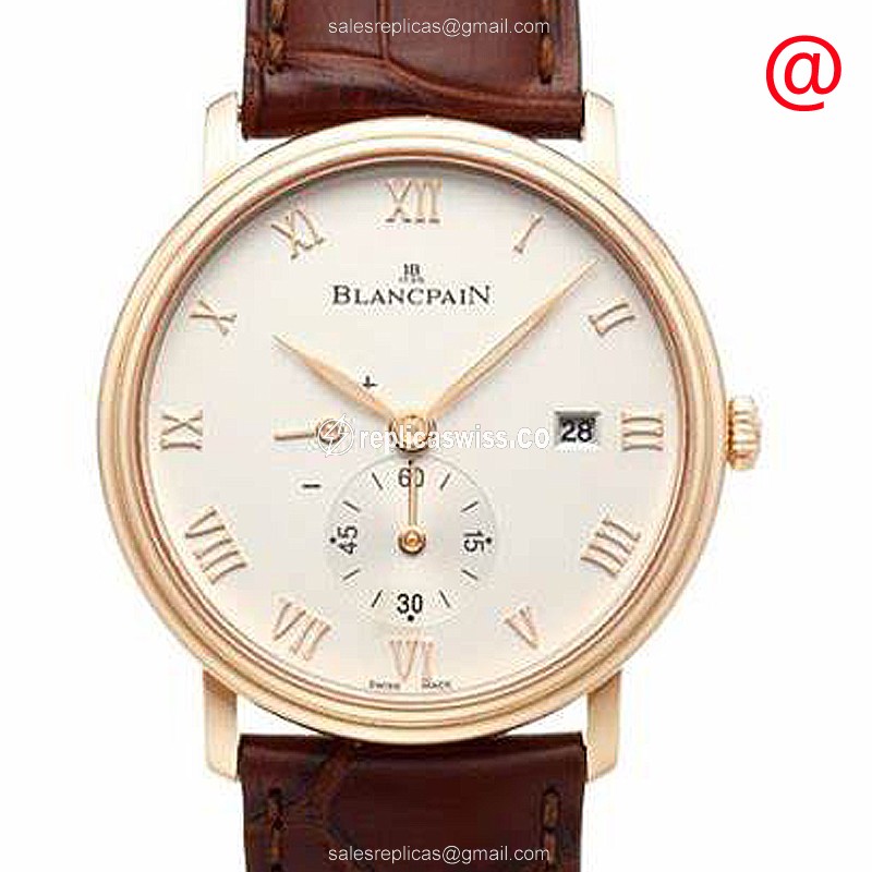 Blancpain 6606-3642-55B VILLERET Manual Wind 18kt Rose Gold