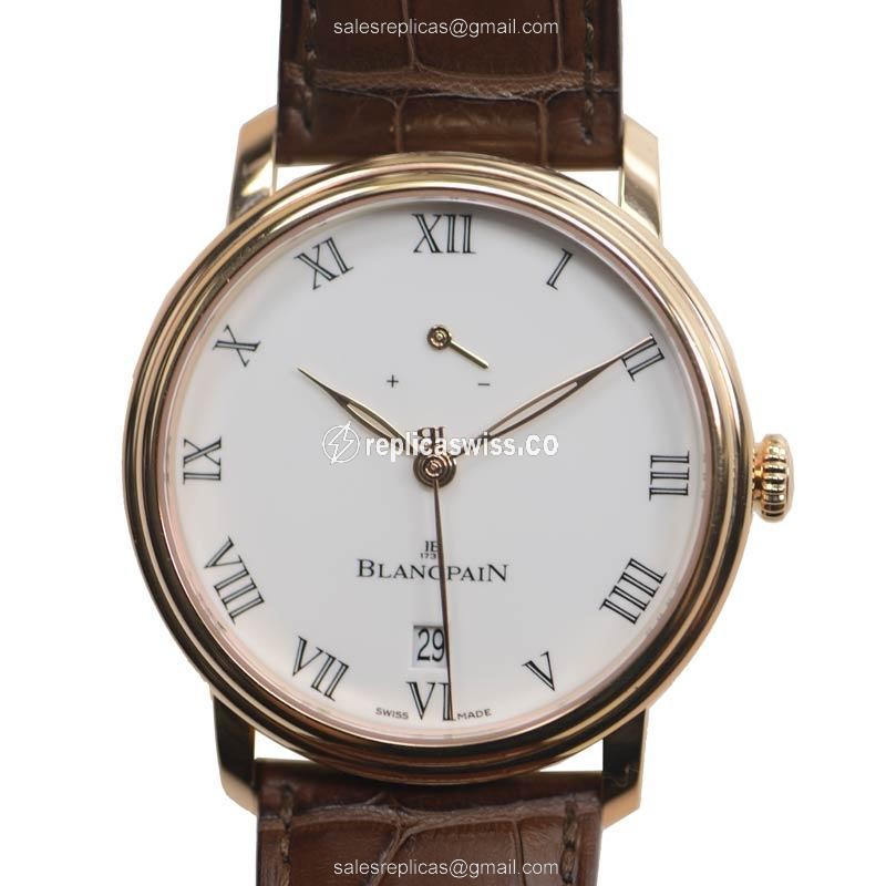 Blancpain 6613-3631-55B VILLERET Manual Wind 18kt Rose Gold