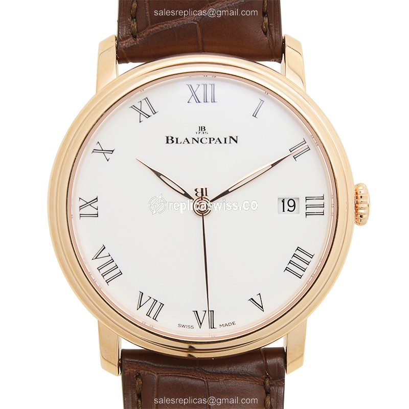 Blancpain 6630-3631-55B VILLERET Automatic 18kt Rose Gold