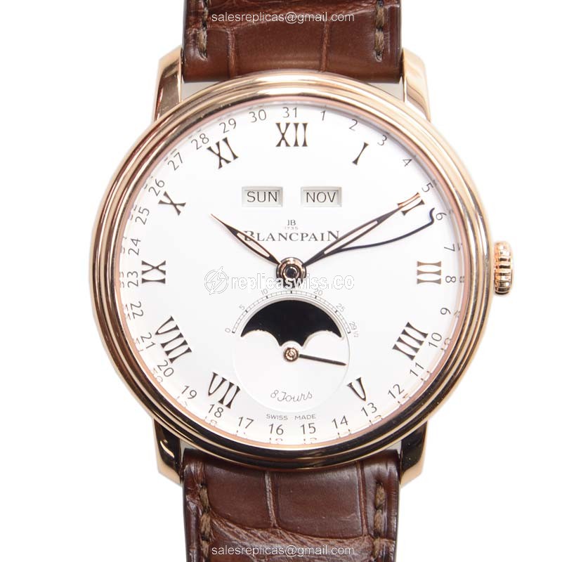 Blancpain 6639-3642-55B VILLERET Automatic 18kt Rose Gold