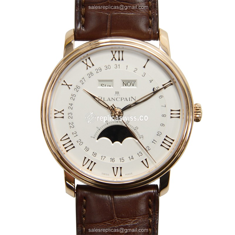 Blancpain 6654-3642-55B VILLERET Automatic 18kt Rose Gold
