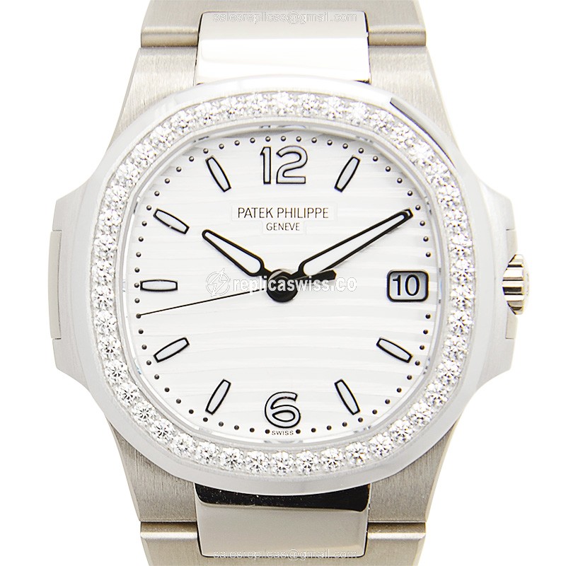 Patek Philippe 7010/1G-011 NAUTILUS Quartz 18kt White Gold & Diamond