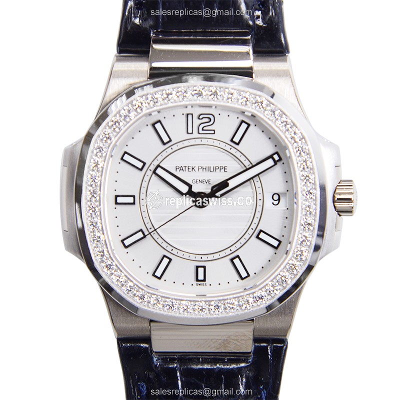 Patek Philippe 7010G-001 NAUTILUS Quartz 18kt White Gold & Diamond