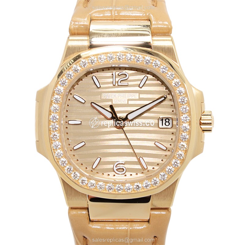 Patek Philippe 7010R-012 NAUTILUS Quartz 18kt Rose Gold & Diamonds