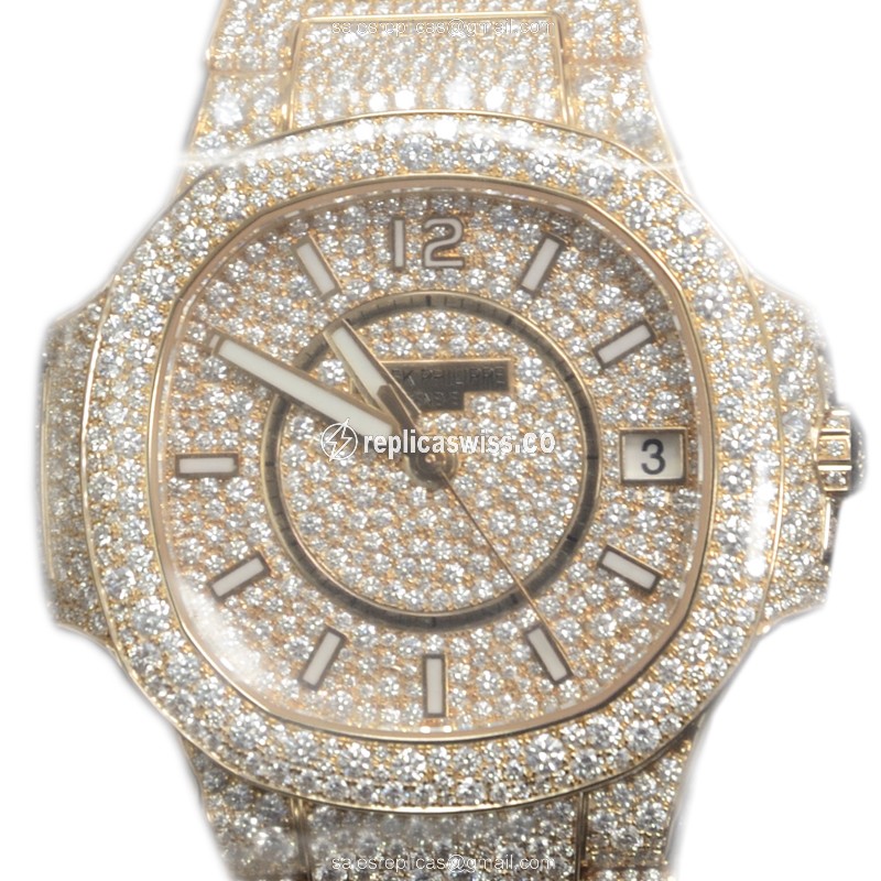Patek Philippe 7021/1R-001 NAUTILUS Automatic 18kt Rose Gold & Diamonds