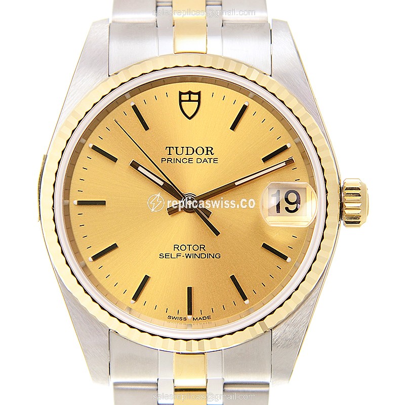 Tudor 72033-62453A-CH GLAMOUR DATE Automatic Gold & Steel