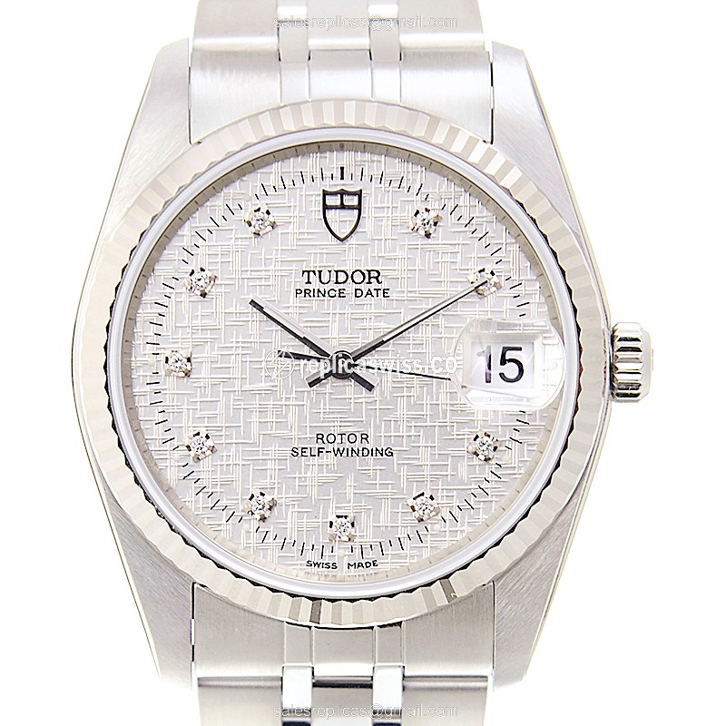 Tudor 74034-62470-10DI-SVCL PRINCE DATE Automatic 18kt White Gold & Steel