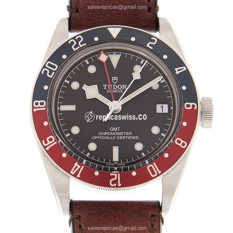 Tudor 79830RB-LEATHER STRAP HERITAGE BLACK BAY Automatic Stainless Steel