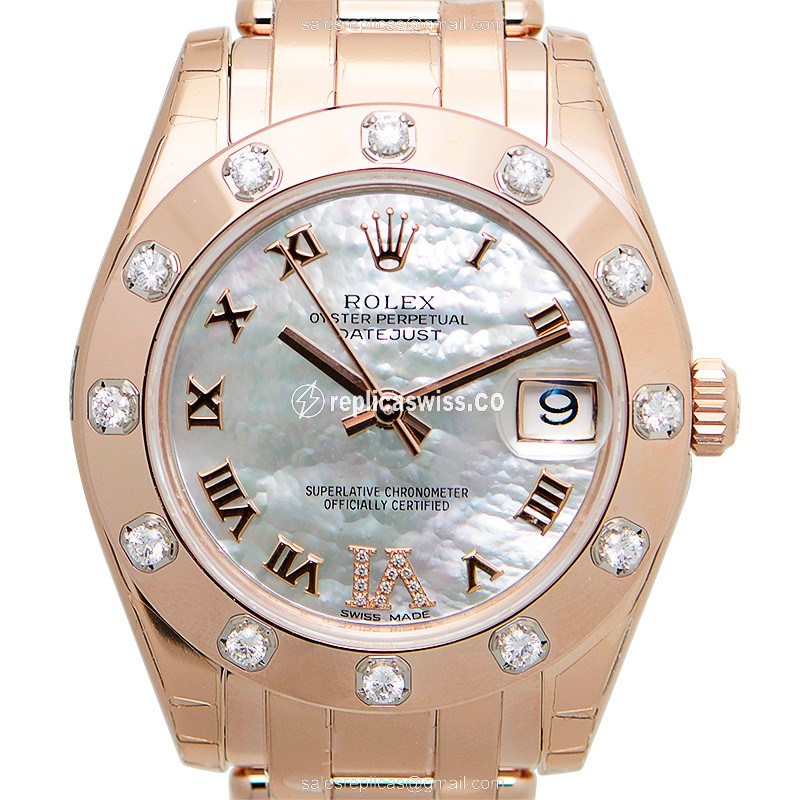 Rolex 81315NRVIDIA LADY DATEJUST Automatic 18kt Rose Gold & Diamonds