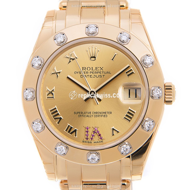 Rolex 81318CHRNVIRUBYDIA LADY DATEJUST Automatic 18kt Gold & Diamond