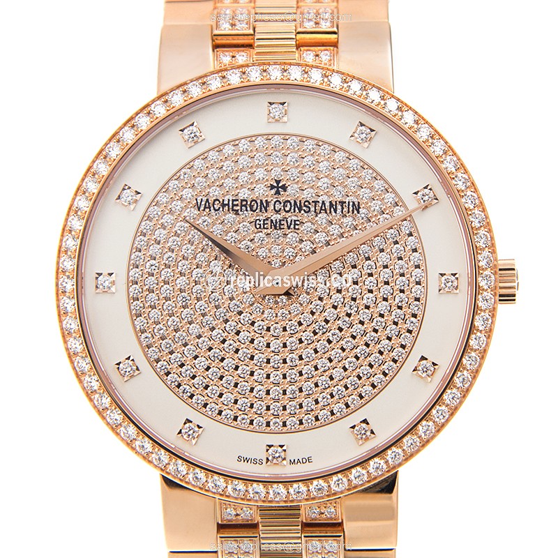 Vacheron Constantin 81576/V03R-9695 TRADITIONNELLE Manual Wind 18kt Rose Gold & Diamonds