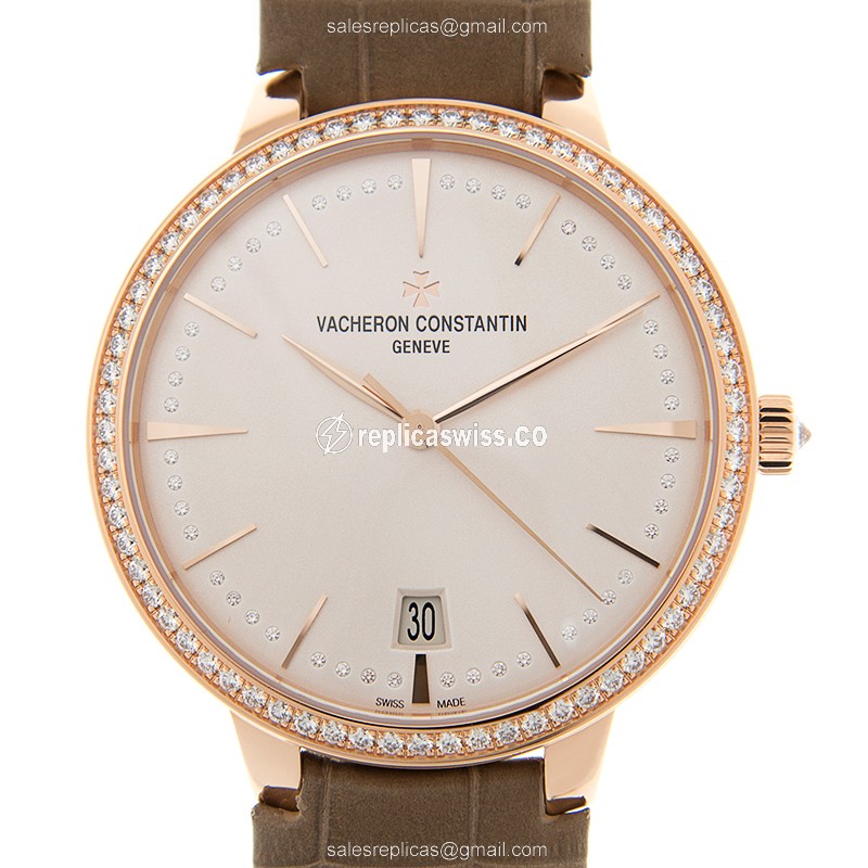 Vacheron Constantin 85515/000R-9840 PATRIMONY TRADITIONELLE Automatic 18kt Rose Gold & Diamonds