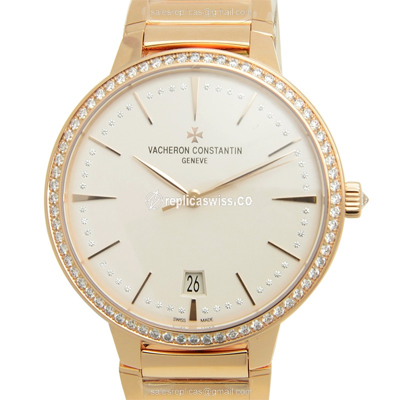Vacheron Constantin 85515/CA1R-9840 PATRIMONY TRADITIONELLE Automatic 18kt Rose Gold & Diamonds