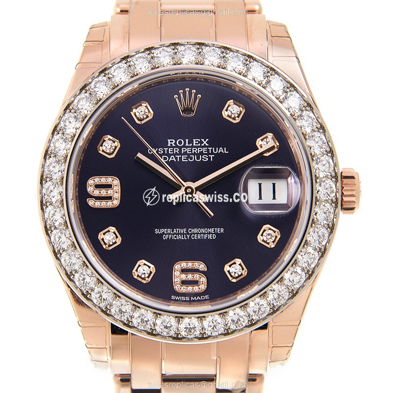 Rolex 86285-0004 DATEJUST Automatic 18kt Rose Gold & Diamonds