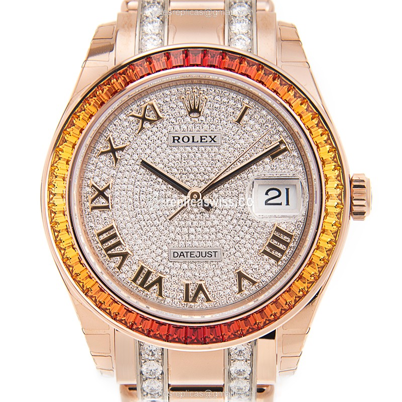 Rolex 86345SAJOR DATEJUST Automatic 18kt Rose Gold & Diamonds