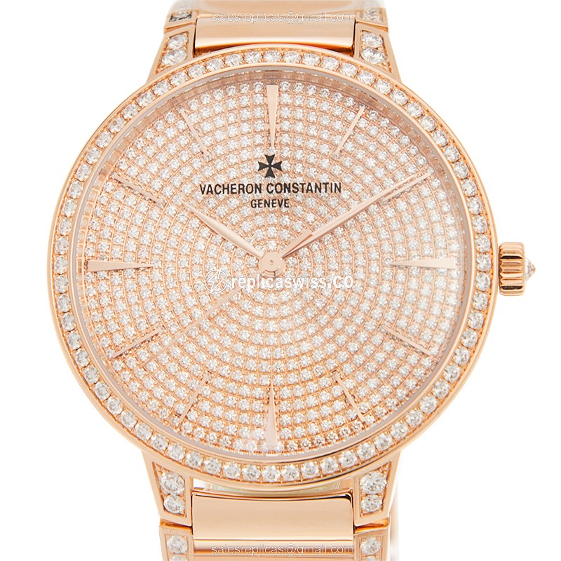 Vacheron Constantin 86615/CA2R-9839 PATRIMONY TRADITIONELLE Automatic 18kt Rose Gold & Diamonds