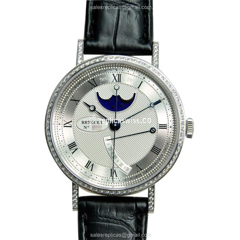 Breguet 8788BB/12/986/DD00 CLASSIC Automatic 18kt White Gold & Diamond